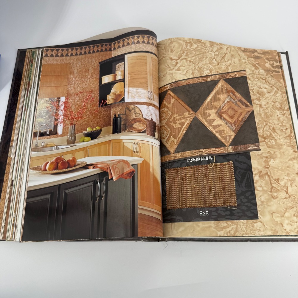 Seabrook Designs Living with Urban Ethnic Wallpaper Fabric Sample Book Vintage - Picture 6 of 7